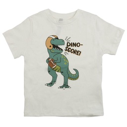 Remera Niño/a Manga Corta Estampada Dinosaurio Crudo Talle 1