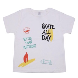 Remera Niño/a Estampada Skate Crudo Talle 1