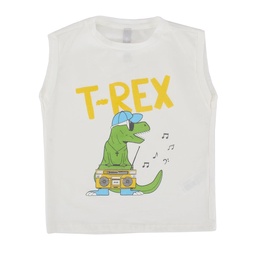 Musculosa Niño/a Estampada T-rex Crudo Talle 1