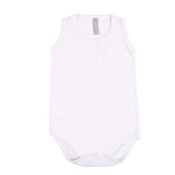 Body Bebe/a Sin Mangas Liso Blanco Talle 3 Meses