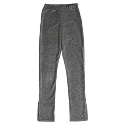 Pantalon Dama con Tajo Lateral Brillo Plata  Talle Xl