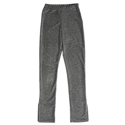 Pantalon Dama con Tajo Lateral Brillo Plata  Talle m