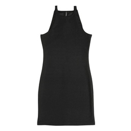 Vestido Dama Corto Brillo Negro  Talle Xxl