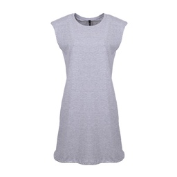 Vestido Dama Liso Corto Gris Talle m