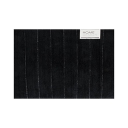 Alfombra Baño Líneas Crudo y Negro 40x60