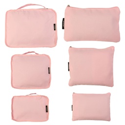 Necessaire Organizador Kit x6 Rosa 40X30x12