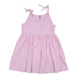 Vestido Niña/o Sin Mangas Lino Liso Rosa Talle 2