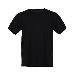 Remera Hombre Manga Corta Lisa Escote Redondo Negro Talle S