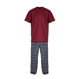 Pijama Caballero Cuadros Viyela Bordo Talle S