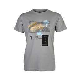 Remera Hombre Manga Corta Estampada Gris Talle m