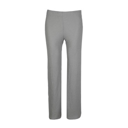 Pantalon Wafle con Tajo Gris Melange Talle S