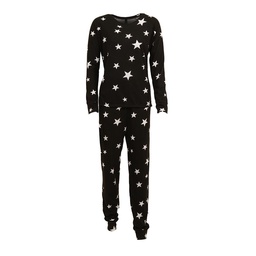 Pijama Dama Print Estrella Negro Talle S