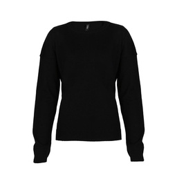 Sweater Cuello Red Manhattan Liso Negro Talle l