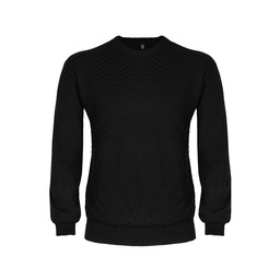 Sweater Hombre Acrilico Cuello Redondo Negro Talle m