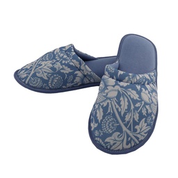 Pantufla de Dama Estampa Flores  Color Celeste Talle 37-38