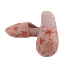 Pantufla Dama Estampada Safari Rosa Talle 35/36