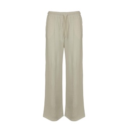 Pantalon Palazo Rustico Color Crudo Talle S