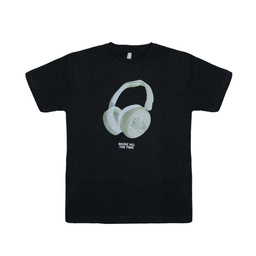 Remera Niño/a Manga Corta Estampada Auricular Negro Talle 6