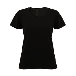 Remera Básoca Lisa Escote en u Modal Negro Talle Xl