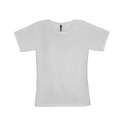 Remera Basica Lisa Escote en u Blanco Talle S