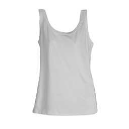 Musculosa Básica Lisa Escote en u Blanco Talle m