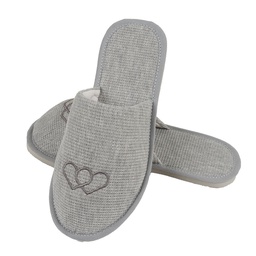 Pantufla Dama Wafle Gris Talle 39/40