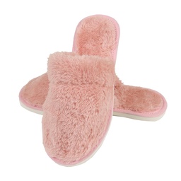 Pantufla Dama Peluche Rosa Talle 35/36