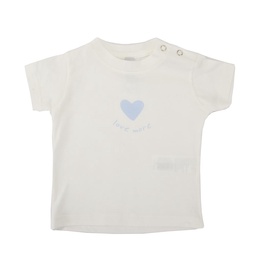 Remera Bebe/a Estampada Corazon Crudo Talle 3 Meses