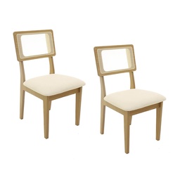 Sillas de Comedor Home Studio Set 2 Unidades Beige Rústico