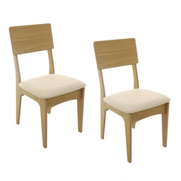 Sillas de Comedor Home Studio Set 2 Unidades Beige Oscuro