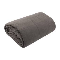 Cubrecama Liso Gris Oscuro Queen