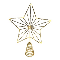 Puntal Led Estrella 25 cm Dorado