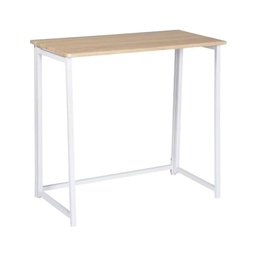 Escritorio Plegable Home Studio Blanco Roble Natural 80 cm