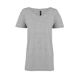 Remera Dama Escote en V Talle 3Xl Gris