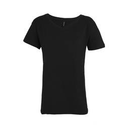 Remera Dama Escote en V Talle 5Xl Negro