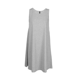 Vestido Corto Evase Gris Melange Talle m