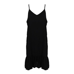 Vestido Corto Volado Negro Talle S