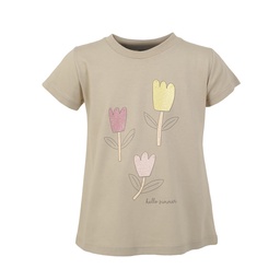 Remera Niña Est Tulipanes Color Beige Talle 1