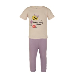 Pijama Niño/a Rem Est Ros y Pant Lila Talle 3