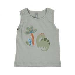 Musculosa Bebe Jersey Estampa Verde Talle 3 Meses