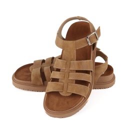 Sandalia Dama Camel Talle 38