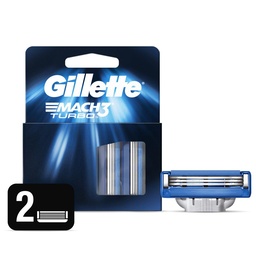 Gillette Mach3 Turbo Repuestos para Afeitar 2 Unidades