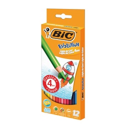 Lapices de Color Bic Evolution 12 Unidades