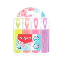 Resaltador Maped Fluo Quality Colores Pastel 4 Unidades