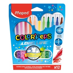 Marcadores Maped Color'peps Varios Colores 12 Unidades