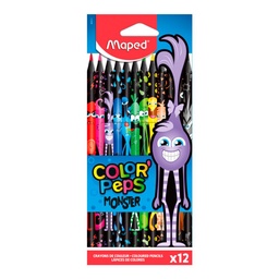 Lapices Maped Colorpeps Black Monster 12 Unidades