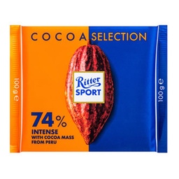 Chocolate 74% Cacao Perú Ritter 100 grm