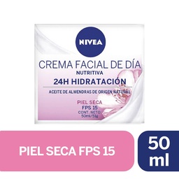 Crema Facial Hidratante de Día Nivea Essentials para Piel Seca Fps 15 x 50 ml