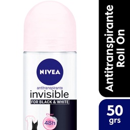 Desodorante Antitranspirante Femenino Nivea Invisible Black&white Roll On x 50 ml