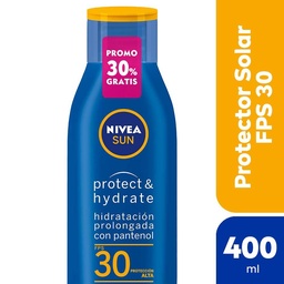 Protector Solar Humectante en Loción Nivea Sun Protect & Hydrate Fps 30 x 400 ml